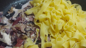 pappardelle cotte con condimento