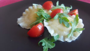 ravioli di rucola e fagiolini