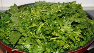 padella con le cime di rapa