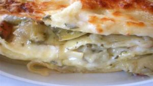 lasagne bianche ai carciofi