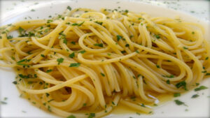 spaghetti con colatura di alici di cetara