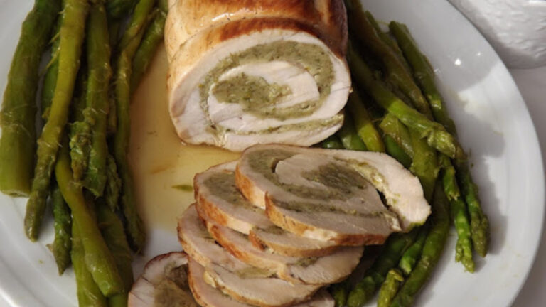 rotolo di tacchino con asparagi