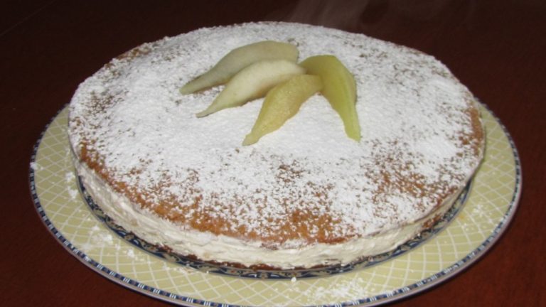 torta ricotta e pere