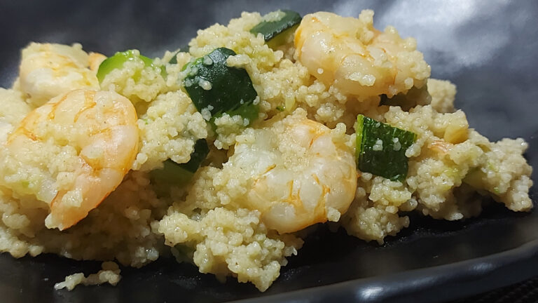 cous cous zucchine e gamberetti