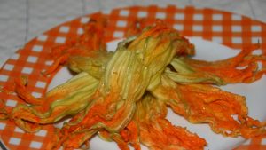 pulire fiori di zucca