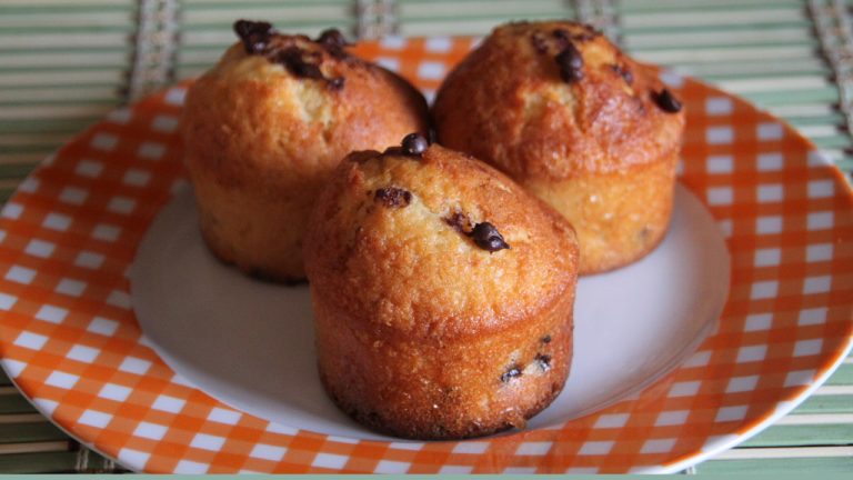 muffin con gocce di cioccolato