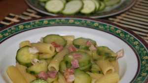 pasta zucchine e pancetta