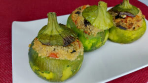 zucchine tonde con cous cous