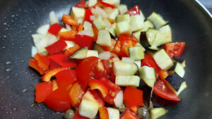 ingredienti in padella