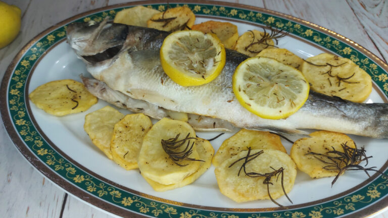 branzino al forno con patate