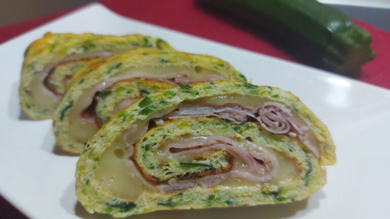 rotolo di frittata di zucchine