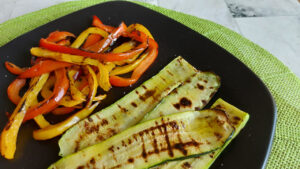 zucchine e peperoni alla griglia