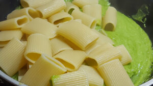 paccheri con il condimento